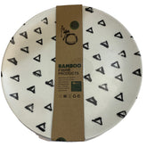 Plato Plano Blanco y Negro 20x20x4cm